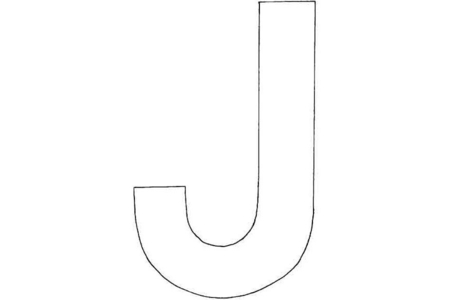 Coloriage J majuscule – 10doigts.fr